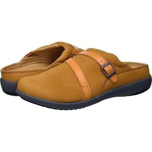 Spenco Sydney Nubuck Leather Orthotic cognac clog.  Size 9W clogs